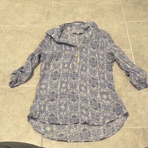 Floral Blue Women's Top